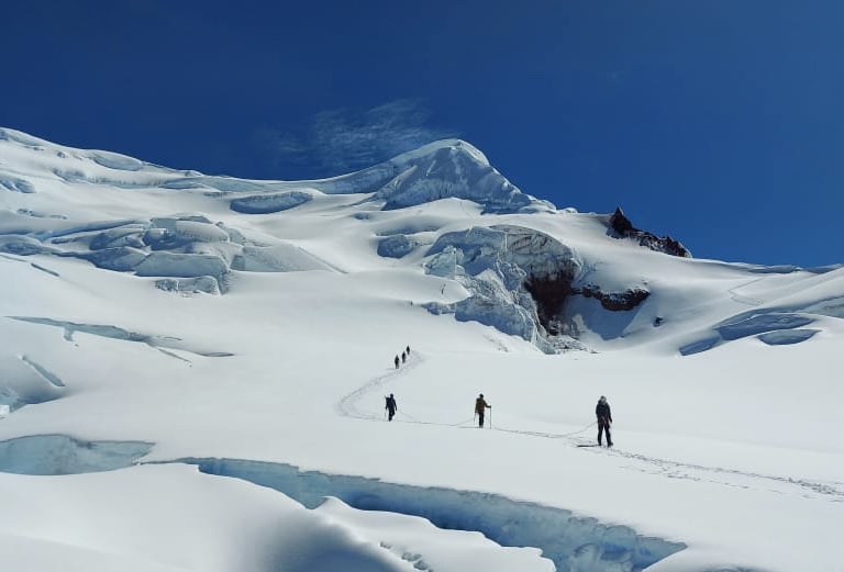 descending from Antisana summit