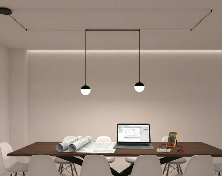 Instalación eléctrica de iluminación moderna en techo Vitoria-Gasteiz