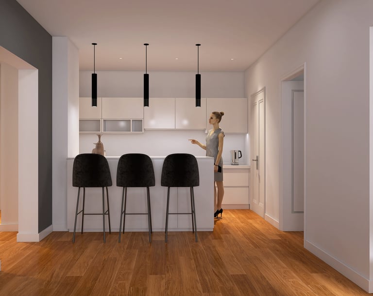 Diseño de Interiores Finalizado | Proyecto Casa Paroisienne | Studio Atípico