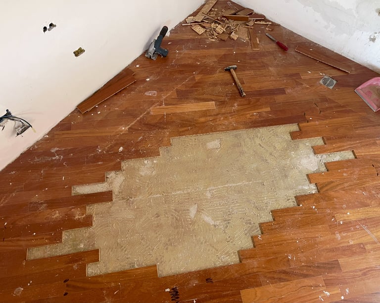 riparazione parquet pre levigatura 