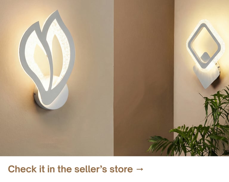 Modern wall sconces with soft ambient lighting adding warmth and a contemporary accent to a neutral