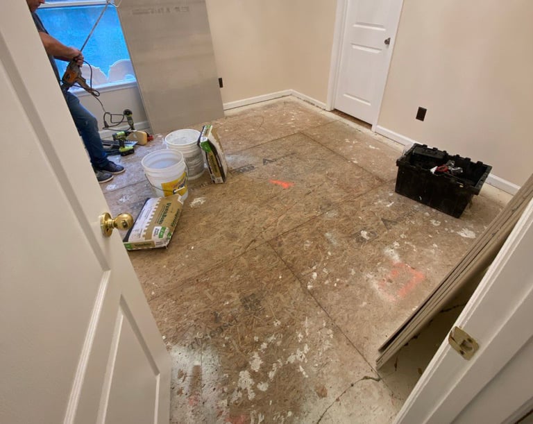 before modern flooring transformation Jacksonville