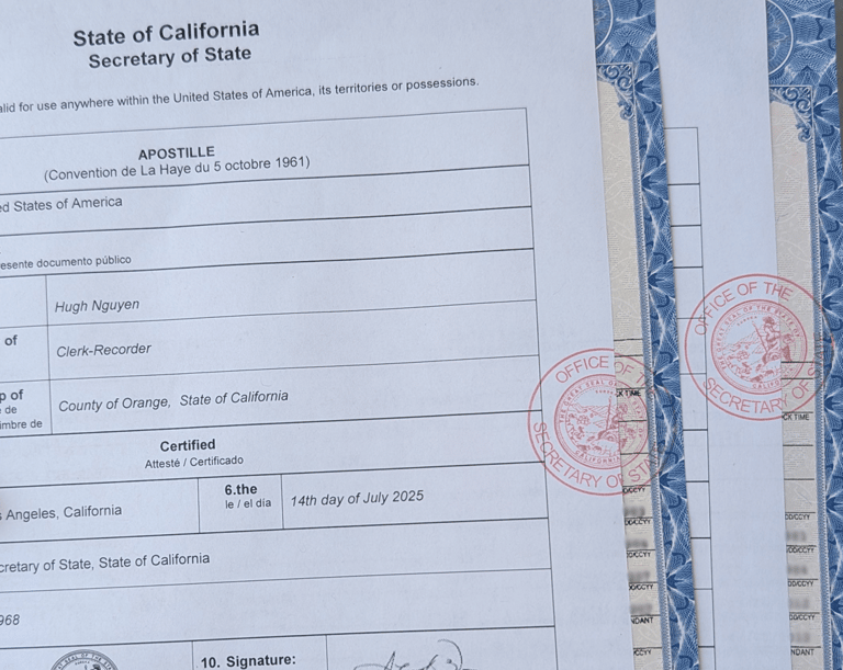California Secretary Of State Apostille