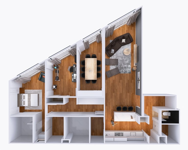 Visualización 3D y Amoblamiento Integral | Proyecto Casa Paroisienne