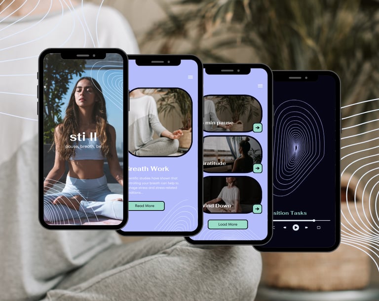still brand and web design for a mindfulness app