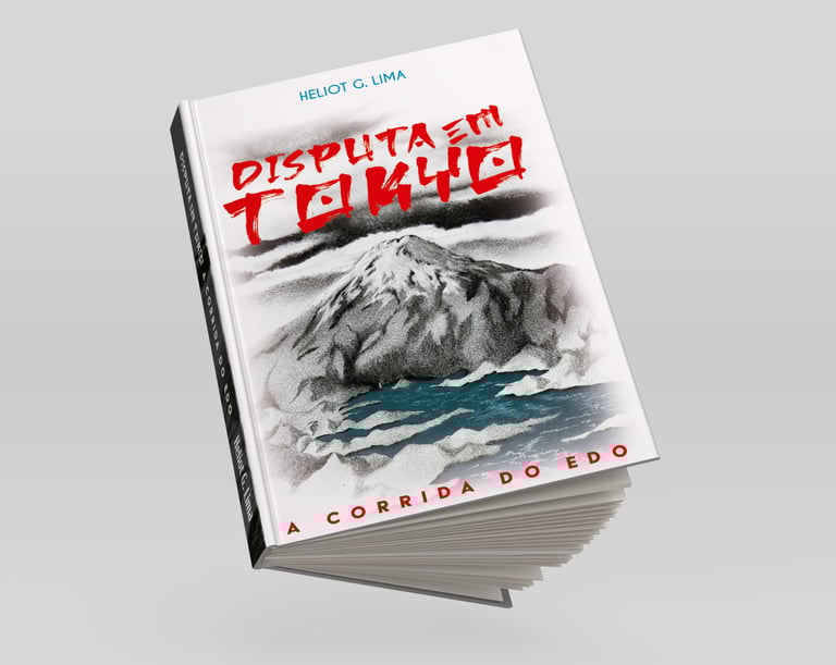 uma capa de livro com uma montanha ao fundo, e um grande rio nascendo 