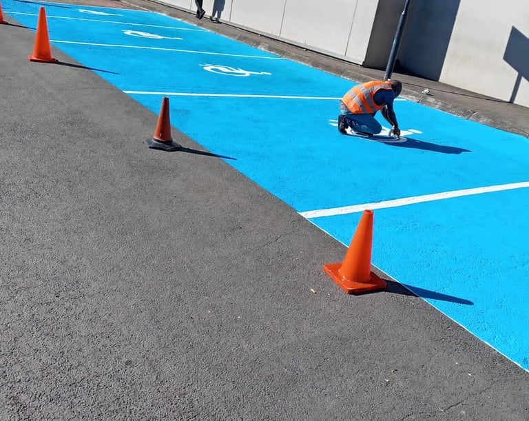 Roadmarking in Montclair Durban
