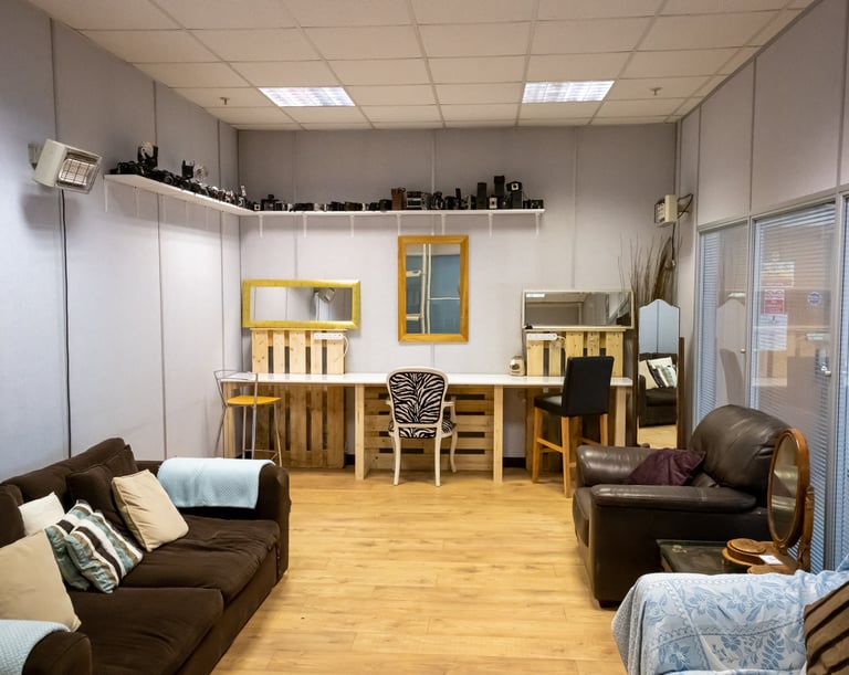 The green room located in the White room at Atlas Studios.