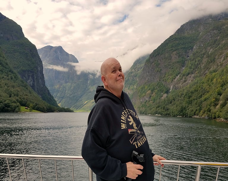 The Pirate takes an electric boat to Gudvangen, Norway