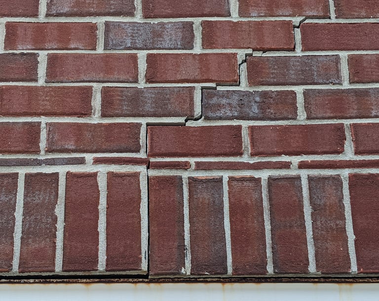 cracking brick