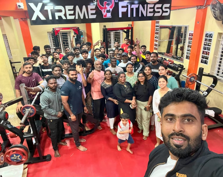 females and males in thuraiyur gym.
