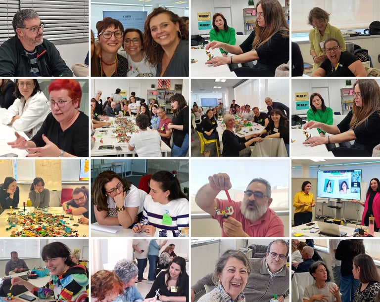 Collage de fotografías de los talleres de facilitación.