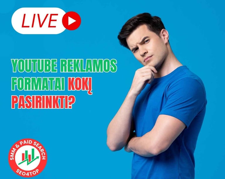 YouTube reklamos formatai: kokį pasirinkti?