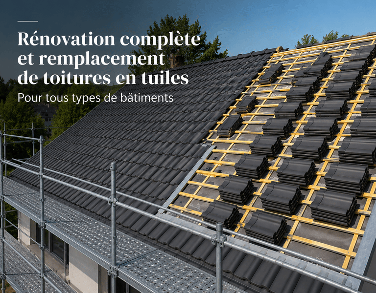 Rénovation et remplacement de toiture en tuiles