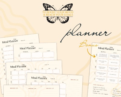 overview of printable planner templates in package - meal planner