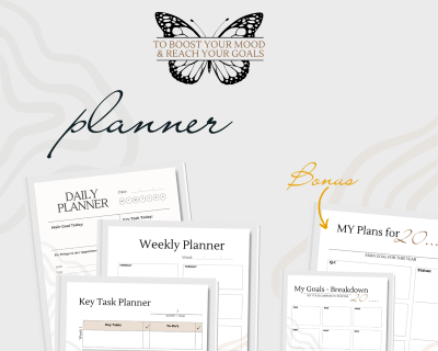 overview of printable planner templates in package - daily weekly planner