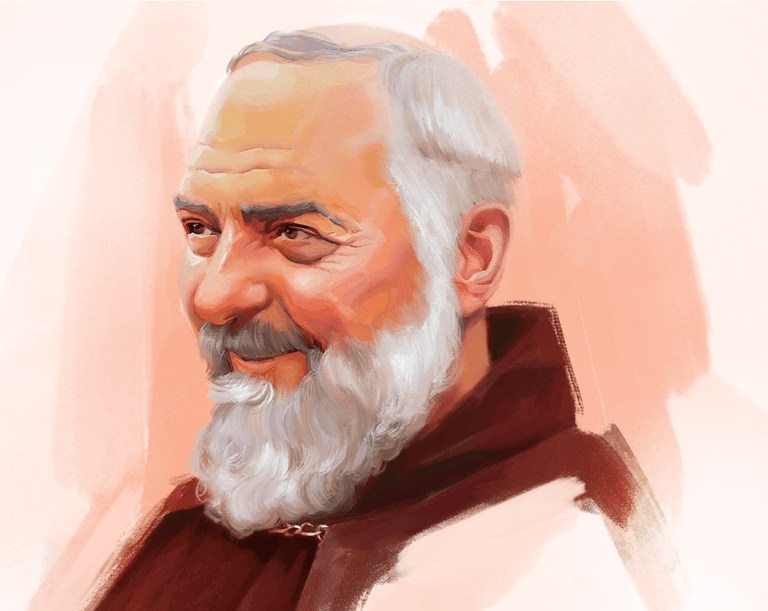 Padre Pio painting