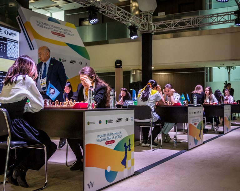World Chess Championship "The World vs Kazakhstan". The World defeats Kazakhstan chess match