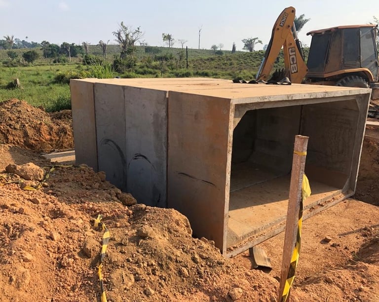 Aduela de concreto em Mato Grosso