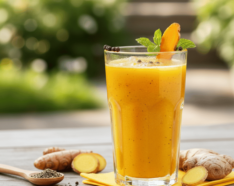 verre du jus nommé l'eveil Curcuma