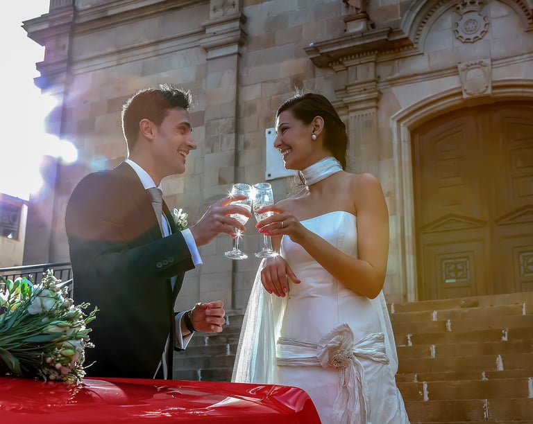 Evento exclusivo en Barcelona, plano cinematográfico de boda por Ángel Fábregas.