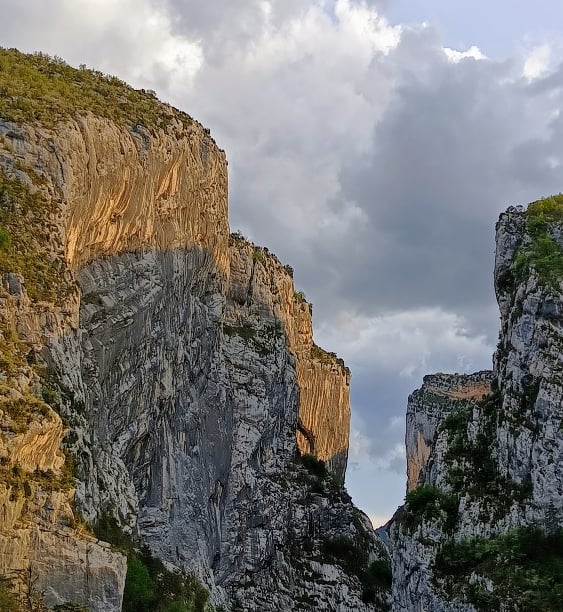 Gorges du Verdon au soleil couchant