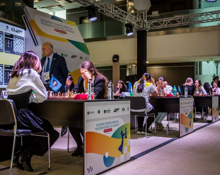 World Chess Championship "The World vs Kazakhstan". The World defeats Kazakhstan chess match