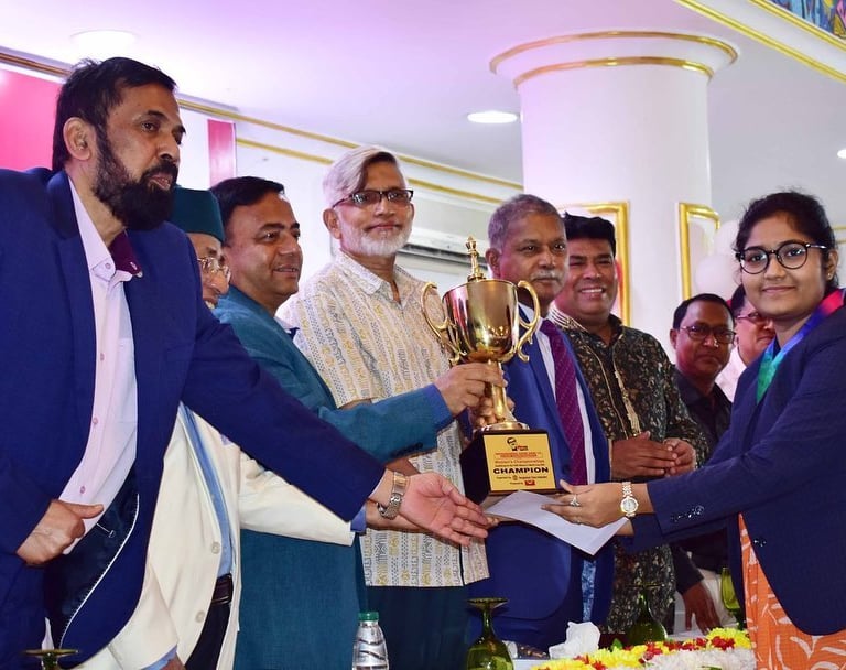 Bangladesh's WCM Jannatul Ferdous won the Asian Zone 3.2 Women's Chess Championship