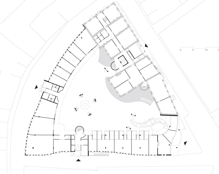 Planta do térreo da prefeitura de Zutphen