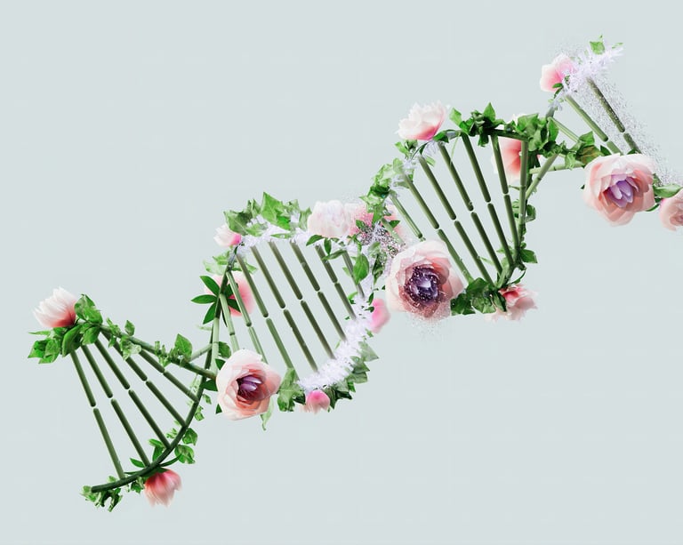 science meets nature-DNA+ Flowers