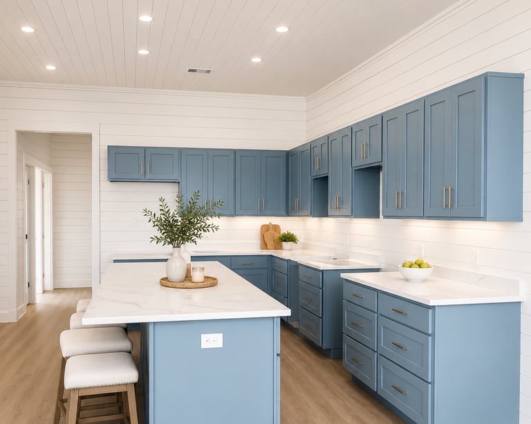 Custom built Kitchen Cabinets and Island