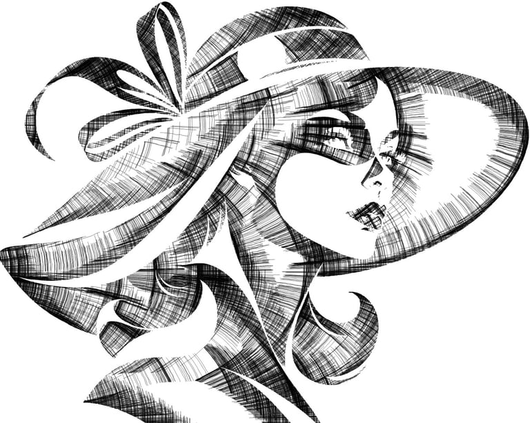 Crow Quill ink pen digital artwork created by Philip Preston using Studio Artist 5.5