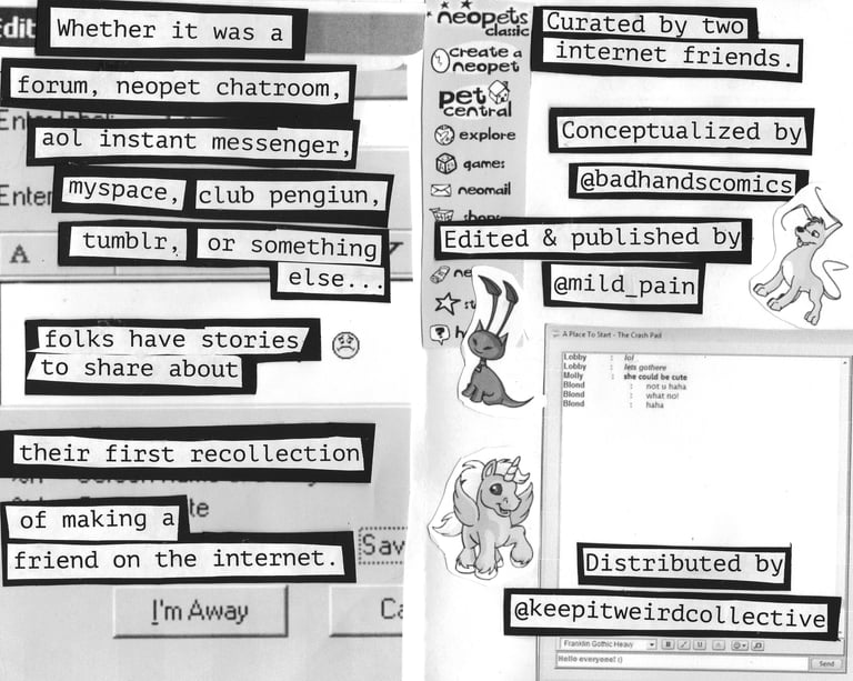 Mild Pain Internet Friends Zine