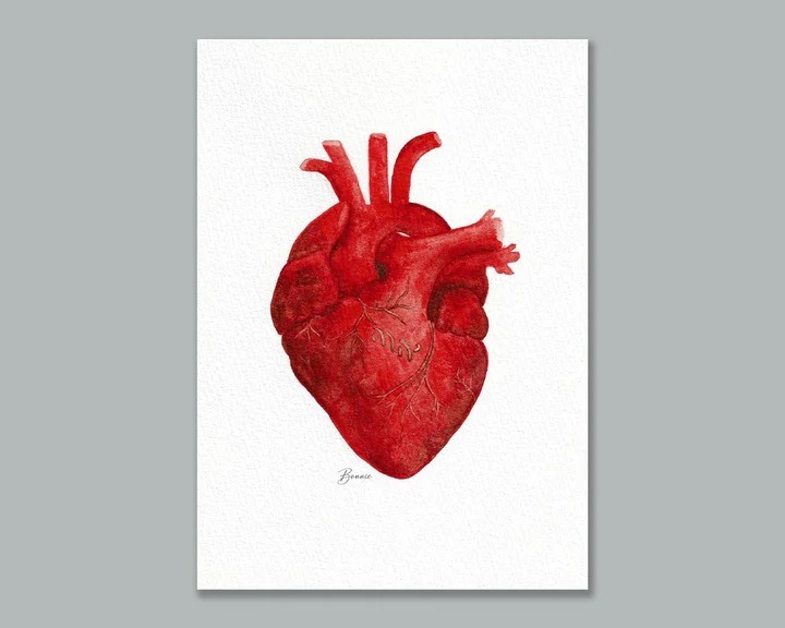 iagape x inHim watercolor postcards heart