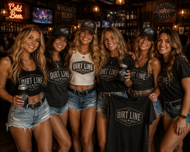 The Dirty Girls - showing Dirt Line Merchandise
