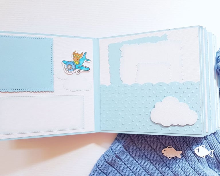 Handmade Summer Birthday Album Idea, Album Pages Layout Ideas