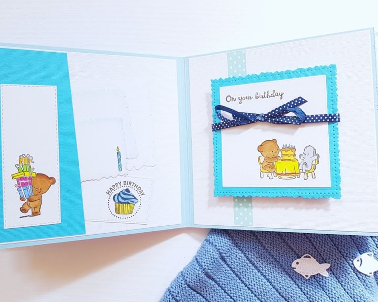 Handmade Summer Birthday Album Idea, Album Pages Layout Ideas