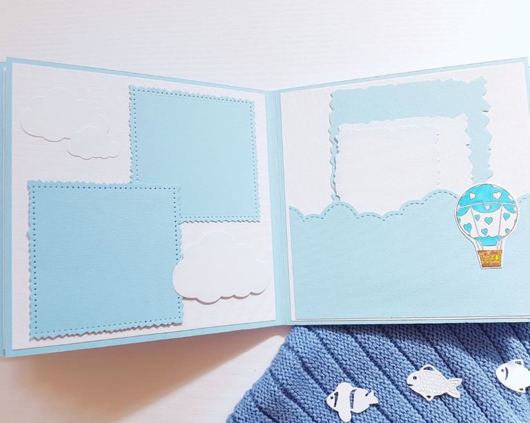 Handmade Summer Birthday Album Idea, Album Pages Layout Ideas