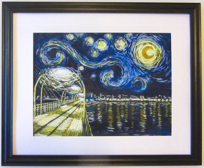 Imagining what Vincent Van Gogh would have seen on a starry night sat on Southport Pier