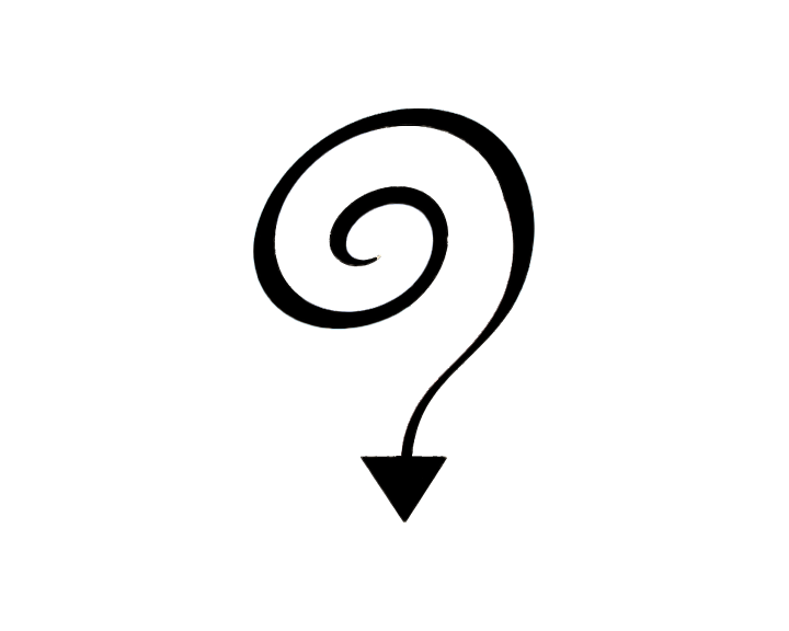 a black arrow
