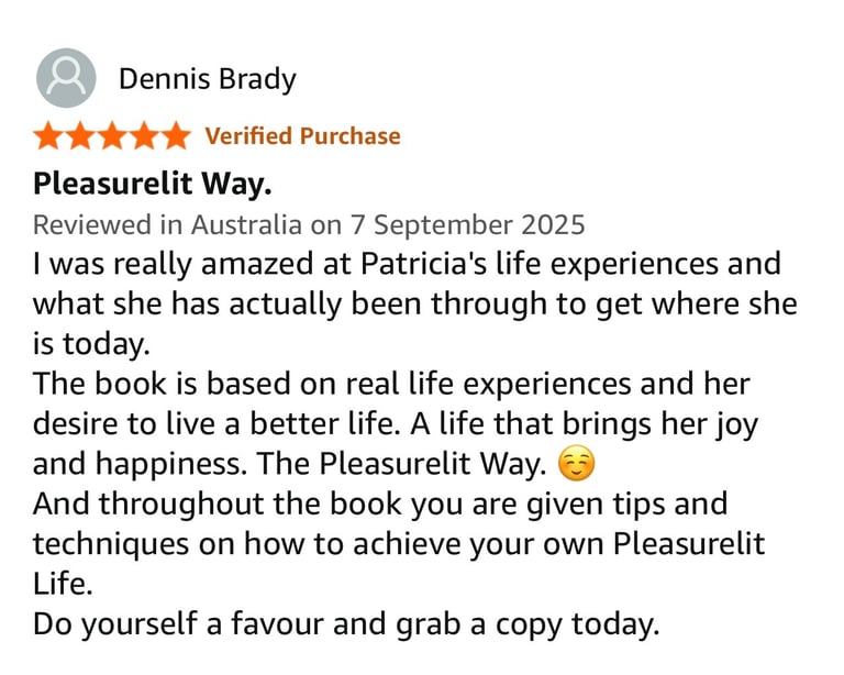 Amazon book review by Dennis to the Pleasurelit Way