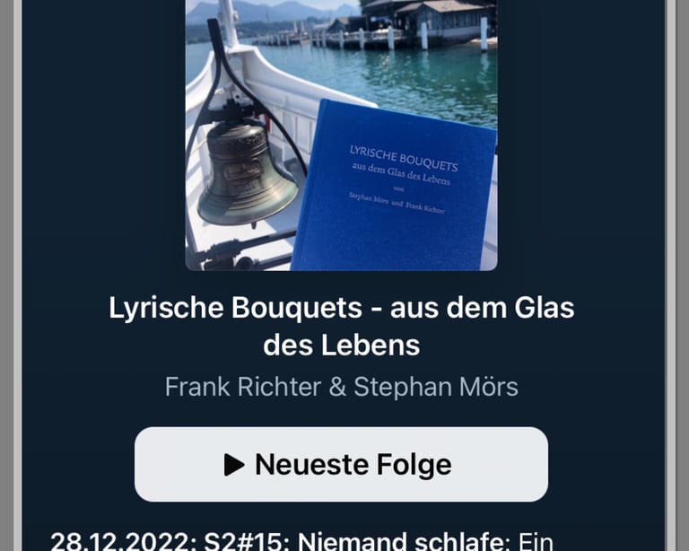 Titelcover des Podcasts Lyrische Bouquets aus dem Glas des Lebens.