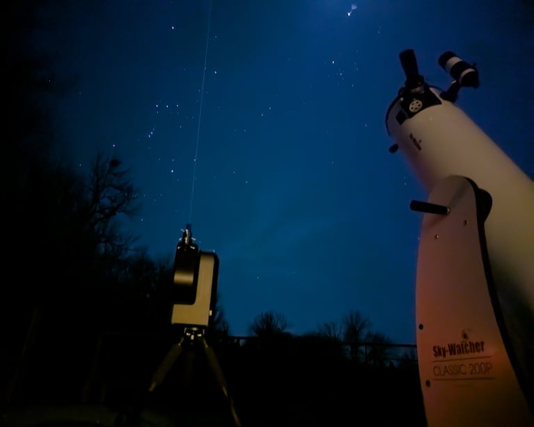 Lunette Seestar S50 et Télescope Skywatcher dobson 203/1200