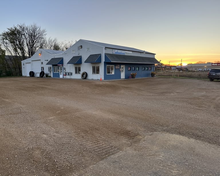 gravel grading at "My Bodyshop Fitness Center" in Delano, MN