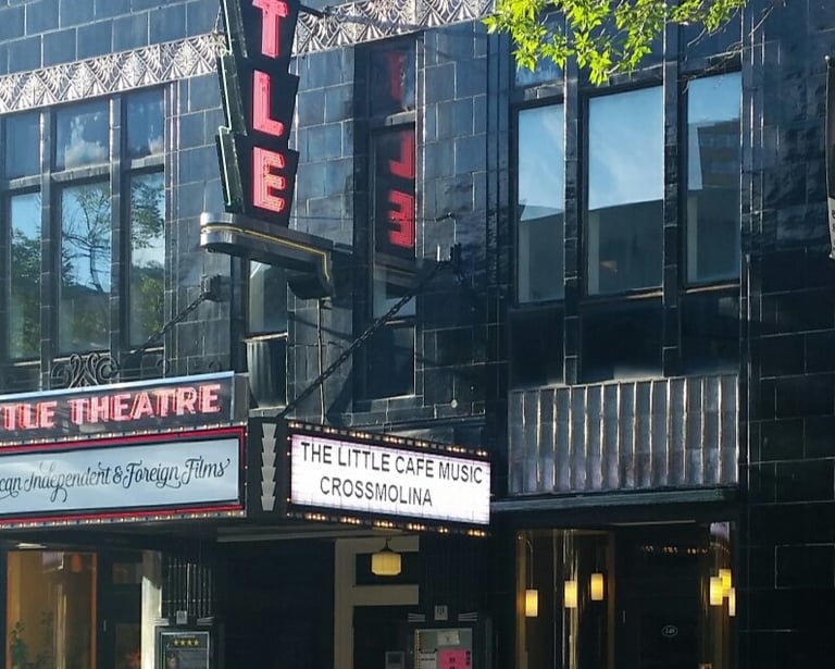 Crossmolina Band performing at the Little Theater Cafe