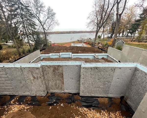 excavation for basement of a residential home