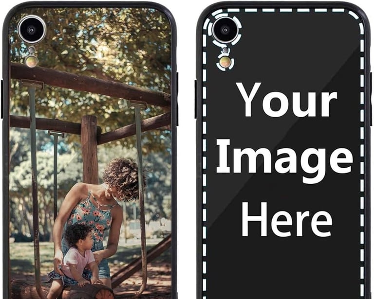 Photo on a phone case (Mother and a kid)