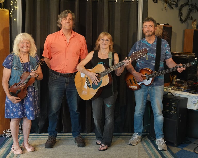 Crossmolina Band performing at 77 West Main.
