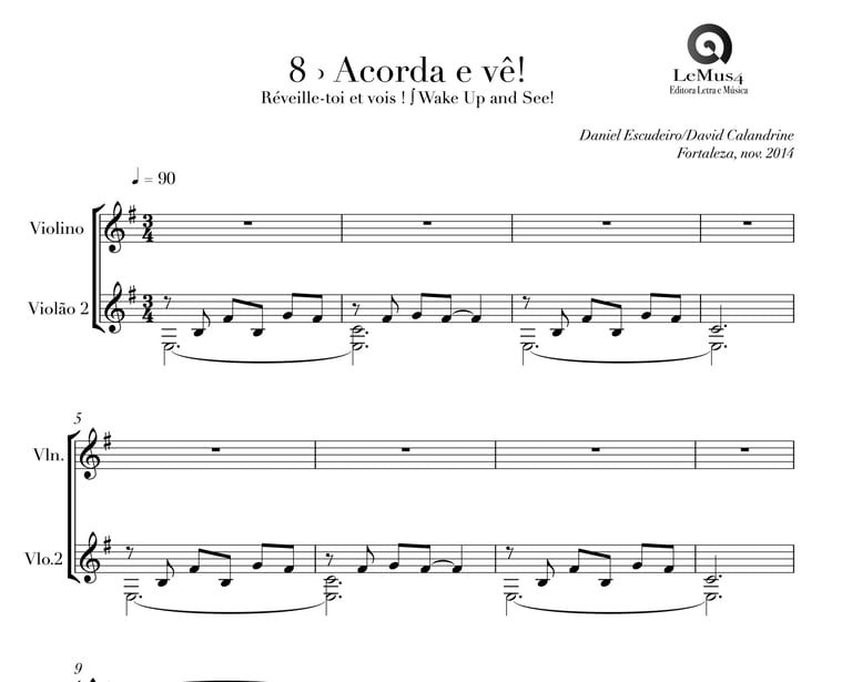 Imagem: parte completa de "Acorda e vê" do livro "violão em letra e música".