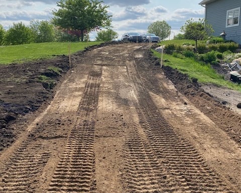 driveway construction at home